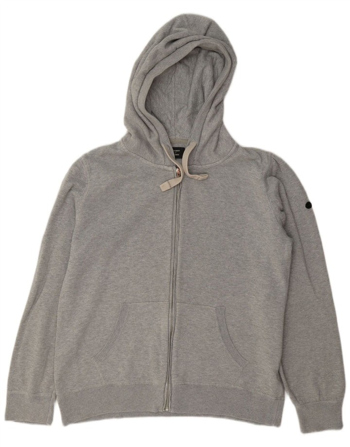 Damski sweter z kapturem i zamkiem Superdry UK 14, duży, szary