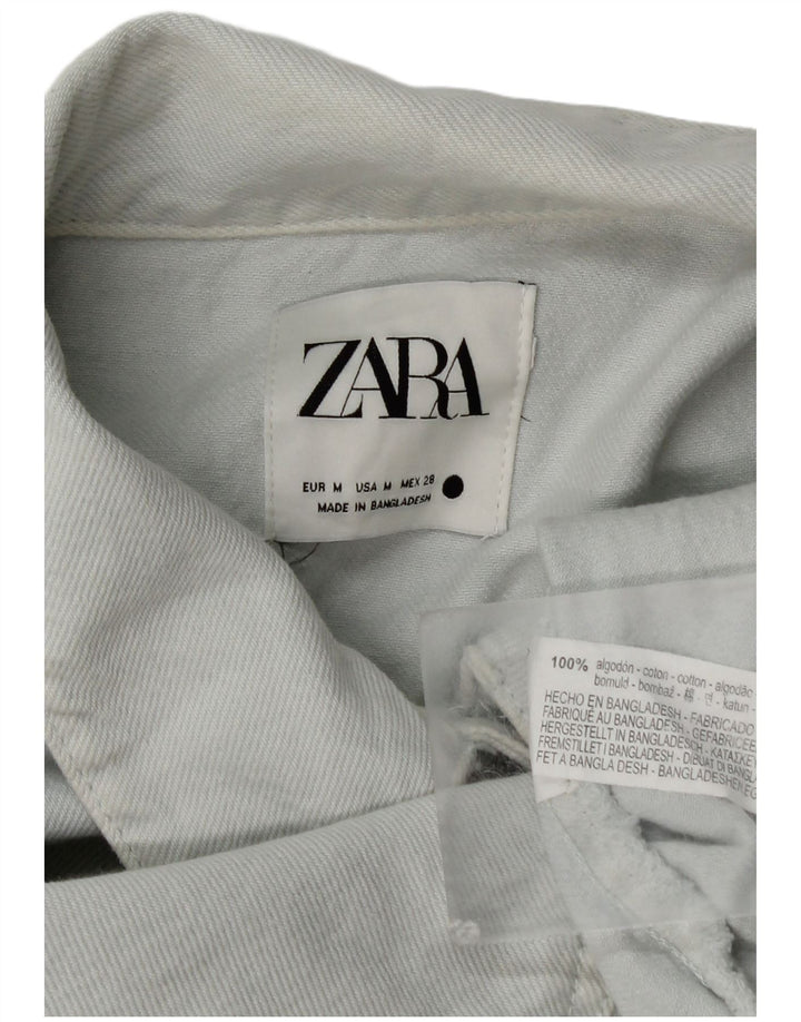 Damska koszula dżinsowa Zara Oversize UK 14, średnia niebieska, bawełniana