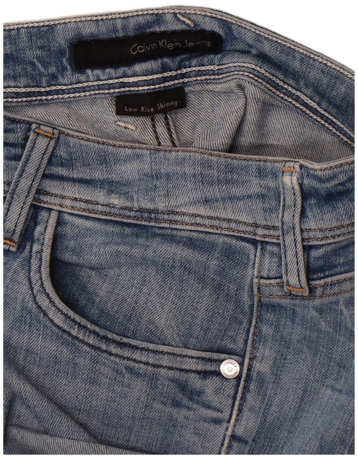 Damskie jeansy Skinny Calvin Klein W30 L26 Niebieskie