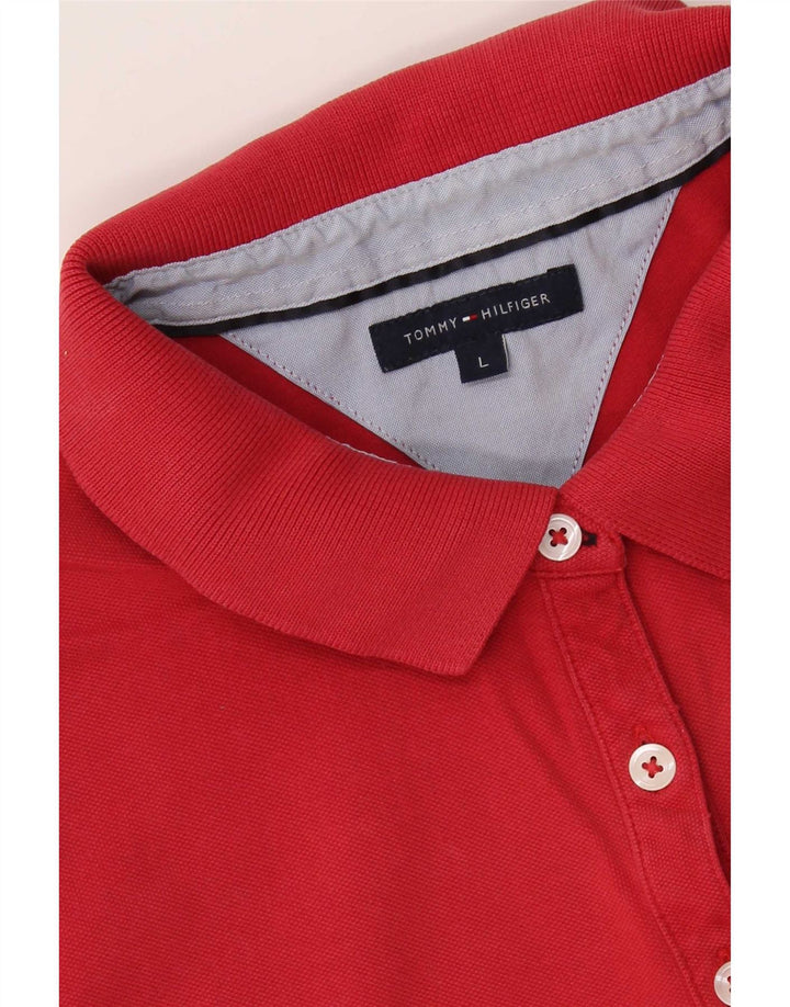 Damska koszulka polo Tommy Hilfiger UK 14, duża czerwona