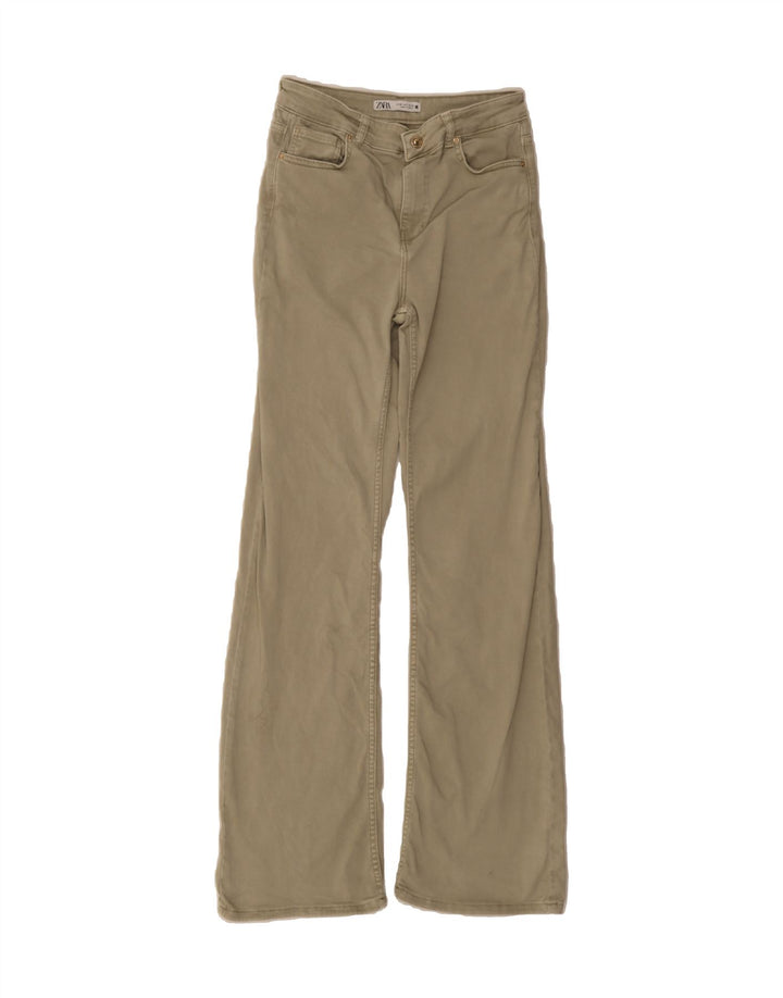 ZARA Womens Flared Jeans EU 38 Small W28 L34 Beige Vintage Zara and Second-Hand Zara from Messina Hembry 