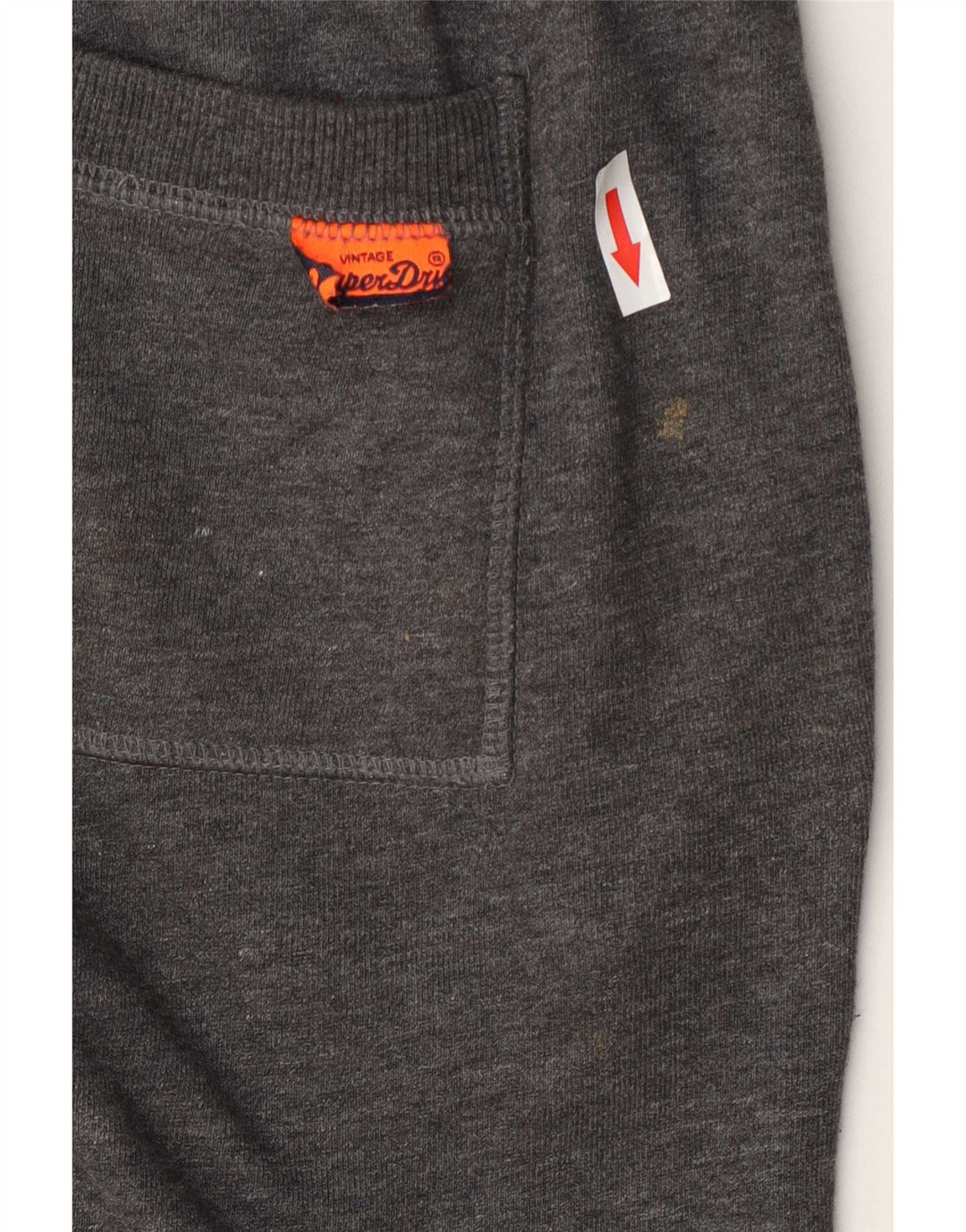 Męskie spodenki sportowe Superdry z grafiką, małe, szare, bawełniane