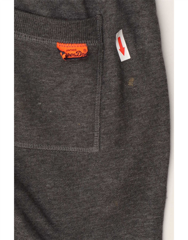 Męskie spodenki sportowe Superdry z grafiką, małe, szare, bawełniane