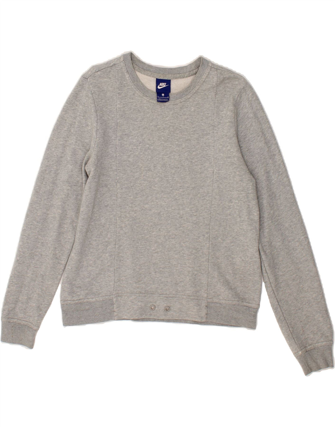 NIKE Womens Sweatshirt Jumper UK 10 Small Grey Cotton Vintage Nike and Second-Hand Nike from Messina Hembry 