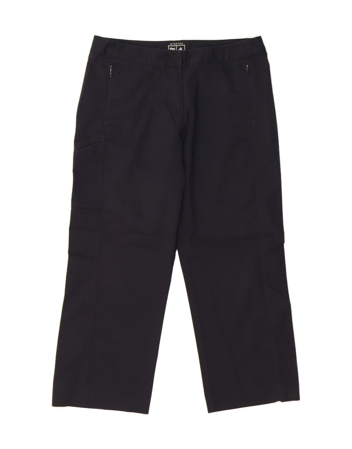 ADIDAS Womens Straight Cargo Cropped Trousers US 6 Medium W30 L24 Black Vintage Adidas and Second-Hand Adidas from Messina Hembry 