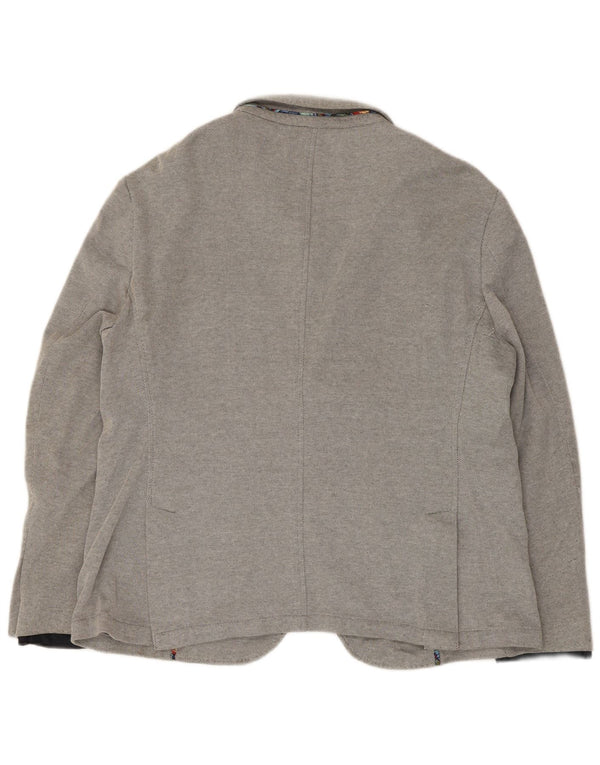 Męska marynarka Zara zapinana na 2 guziki EU 56 XL, szary poliester