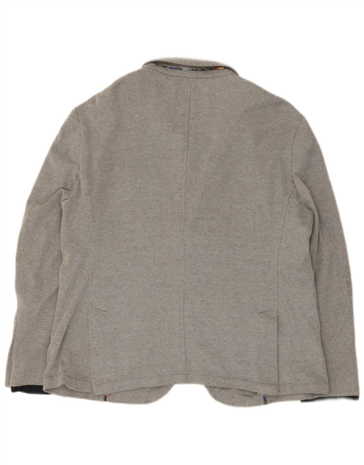 Męska marynarka Zara zapinana na 2 guziki EU 56 XL, szary poliester