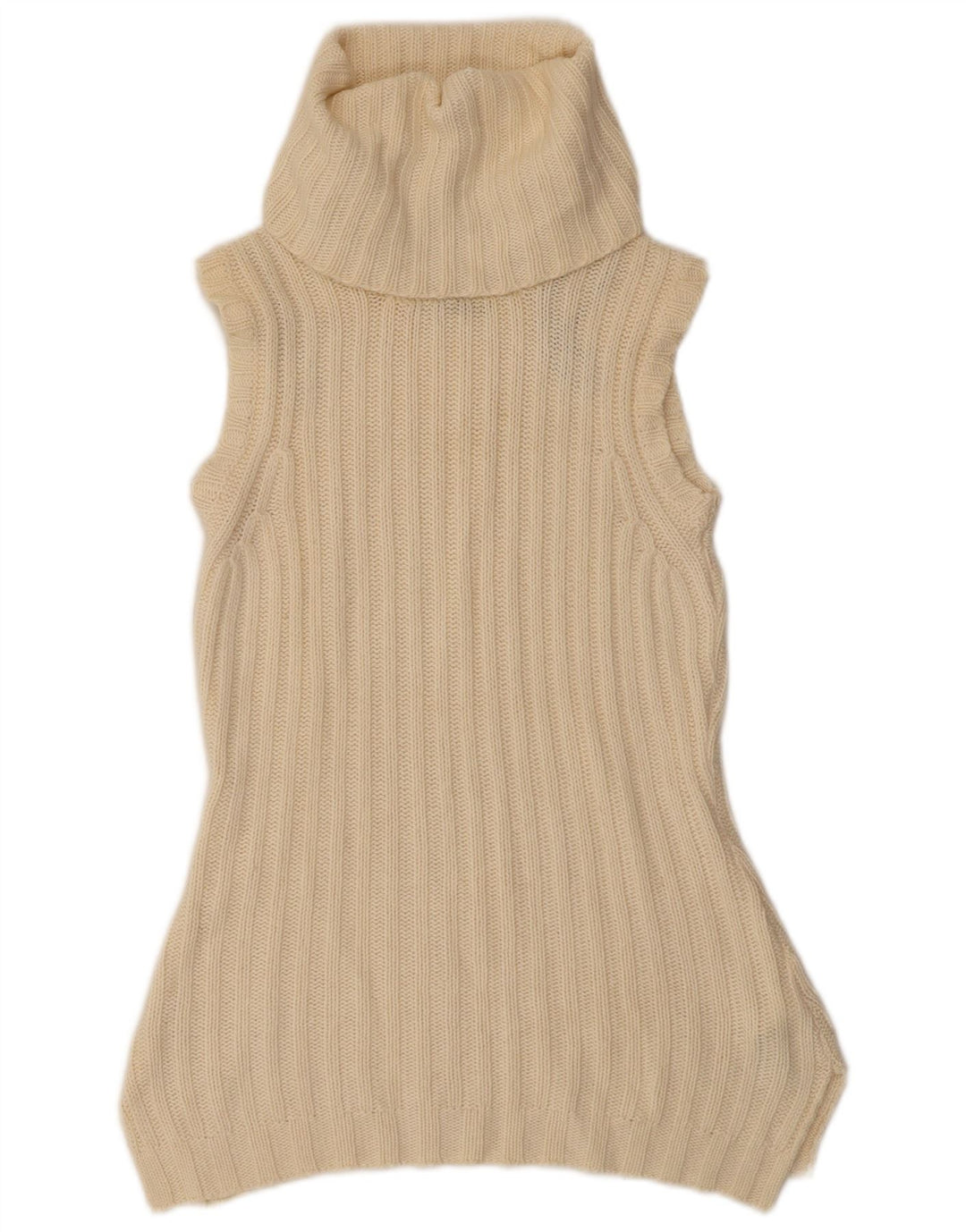Damski sweter Massimo Dutti bez rękawów z okrągłym dekoltem UK 12 średni beż