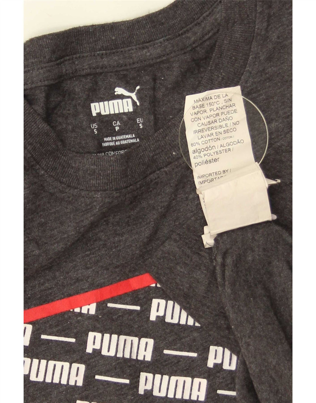 Męski T-shirt Puma z grafiką, mały, szary, bawełniany