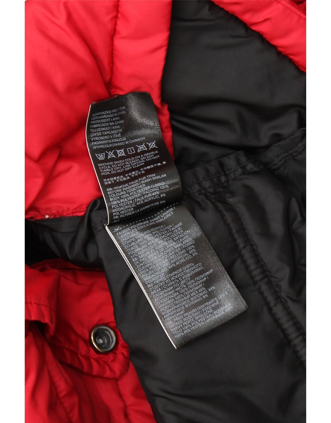 SUPERDRY Womens Hooded Padded Coat EU 36 Small Red Polyester Vintage Superdry and Second-Hand Superdry from Messina Hembry 