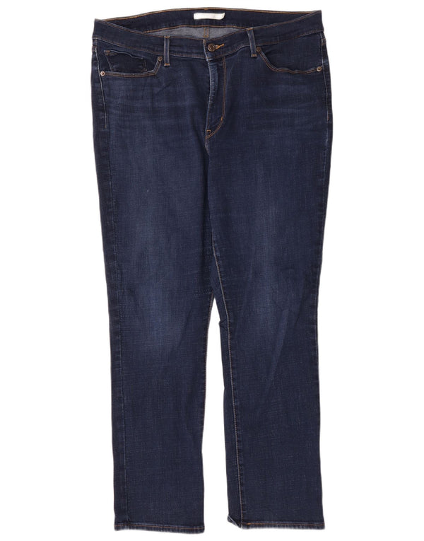 Damskie proste dżinsy Levi's z wysokim stanem US 16 2XL W33 L30 granatowe