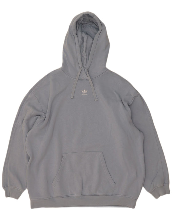 Damska bluza z kapturem Adidas Oversized UK 12/14 Średnia niebieska bawełna
