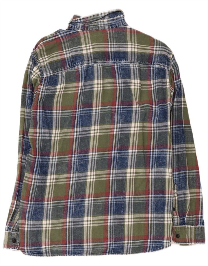 Męska koszula flanelowa Jack & Jones, bawełniana w średnią zieloną kratkę