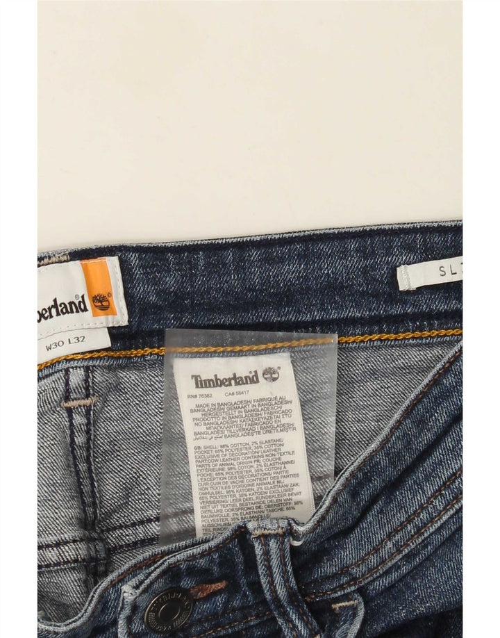 Damskie jeansy Timberland Slim W30 L32 Niebieskie bawełniane