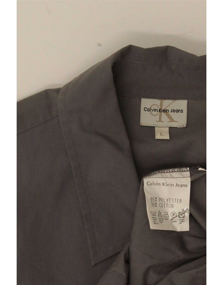 Koszula męska Calvin Klein Jeans, duża, szara, z poliestru