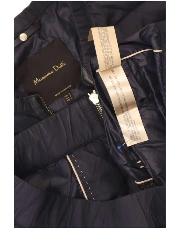 Damska ocieplana kurtka Massimo Dutti UK 14, średni granatowy nylon