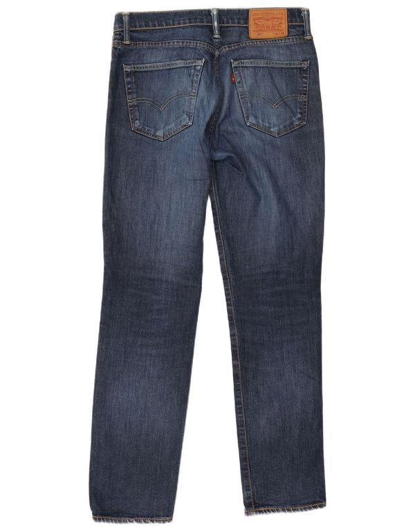 Męskie jeansy Levi's 511 Slim W32 L32 Granatowa bawełna