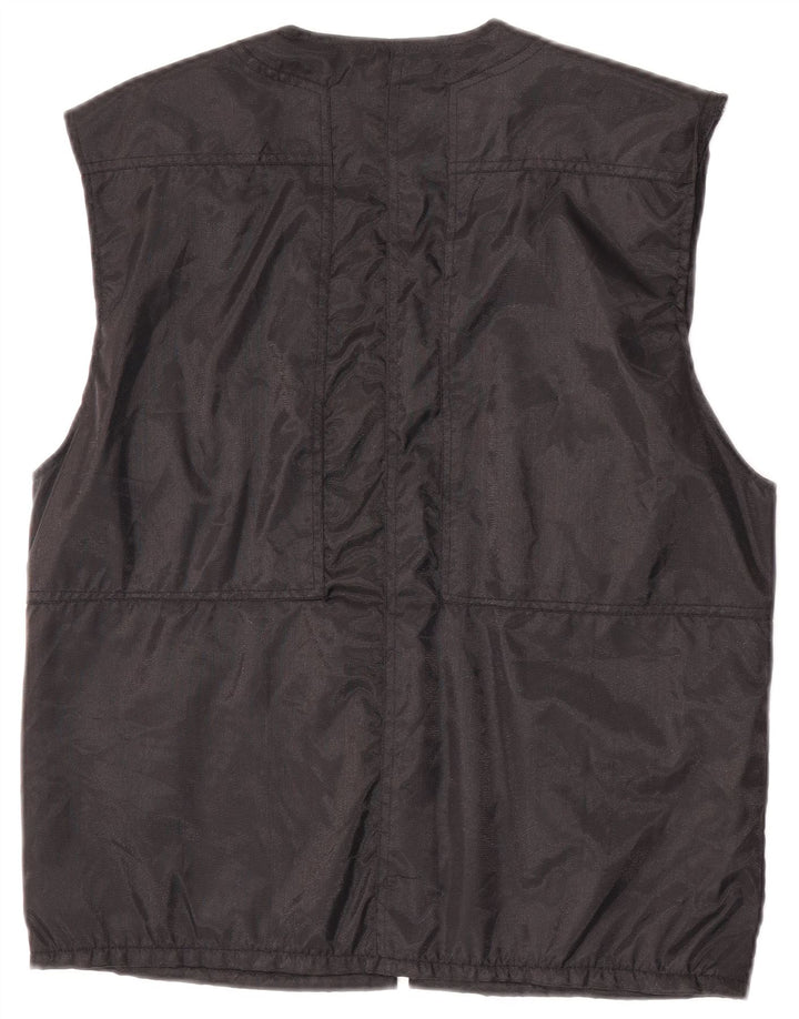 Męska kamizelka użytkowa Vintage UK 38 Średni czarny nylon
