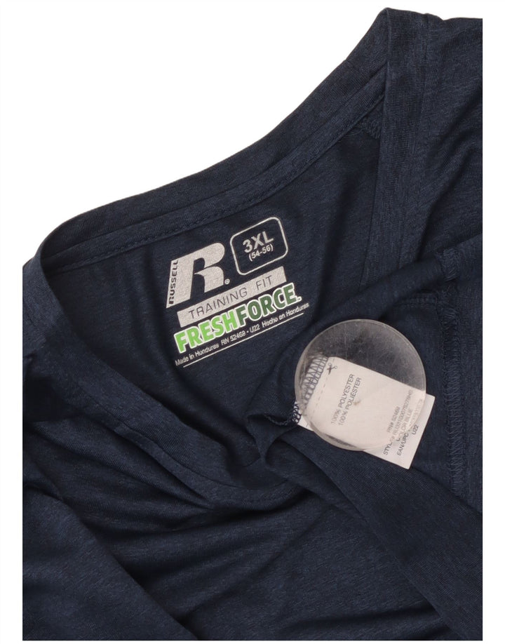 Top męski Russell Athletic z długim rękawem, 3XL, granatowy, poliester