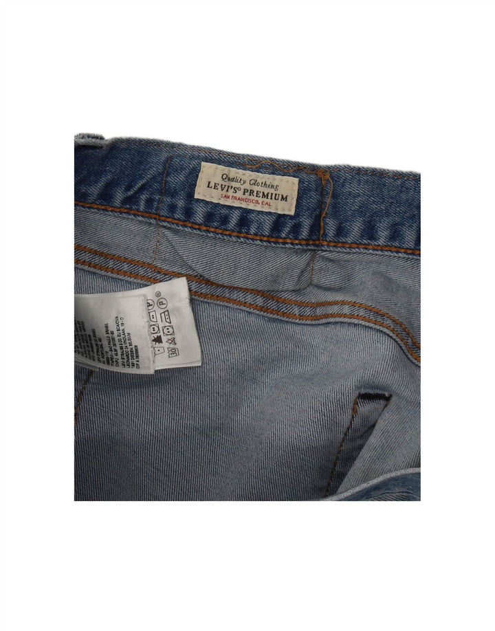 LEVI'S Womens 501 Straight Jeans W33 L27 Blue Cotton