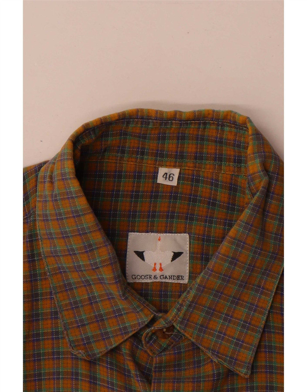 Męska koszula flanelowa Goose & Gander IT 46 w dużą brązową kratkę
