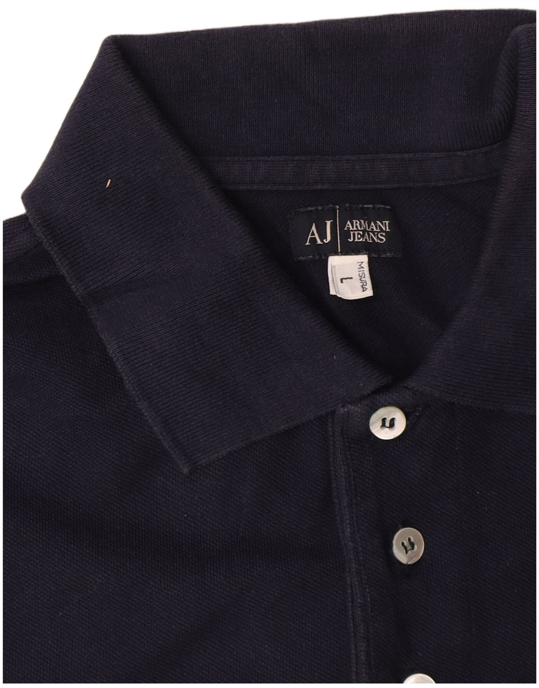 Męska koszulka polo Armani Jeans, duża, granatowa, bawełniana