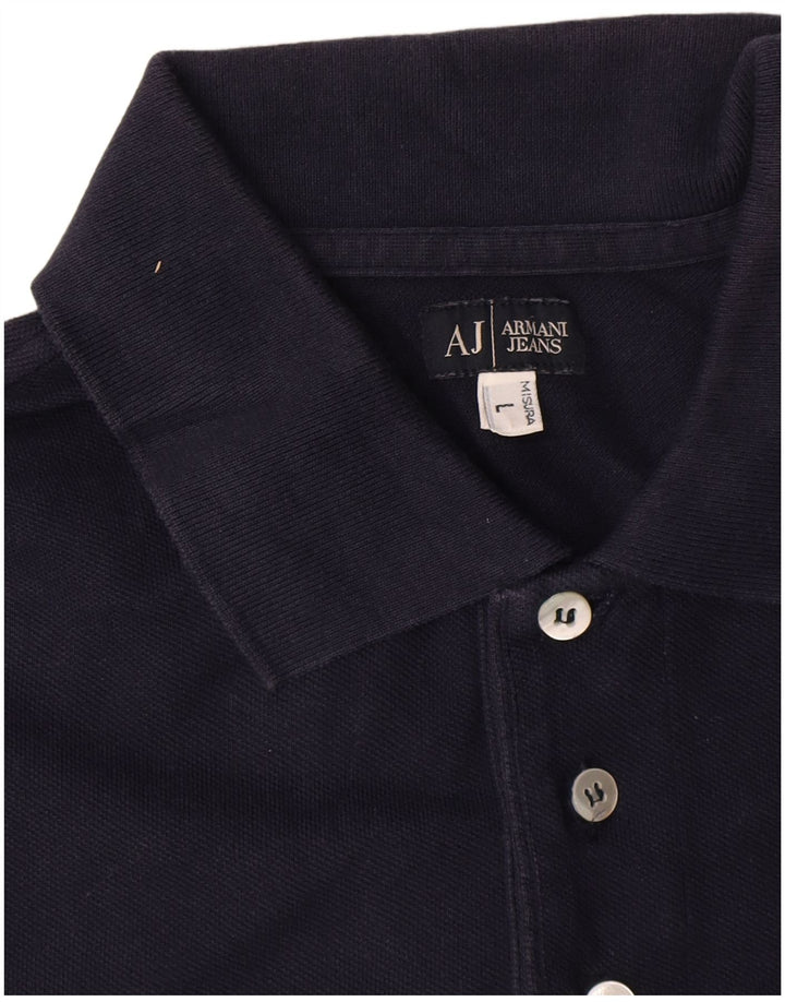 Męska koszulka polo Armani Jeans, duża, granatowa, bawełniana
