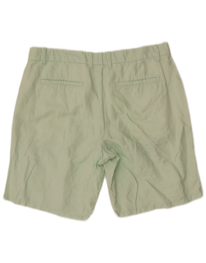 Damskie spodenki chino Gap khaki US 6 średnie W32 zielone lniane