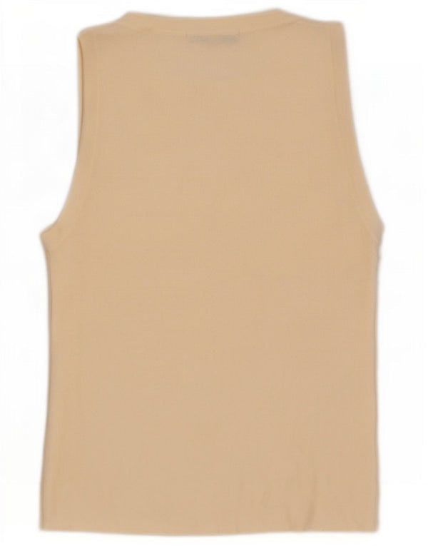 Zara Womens Vest Top UK 14 Large Off White