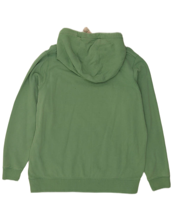 Damska bluza z kapturem Fat Face z grafiką, oversize, UK 16, duża, zielona bawełna