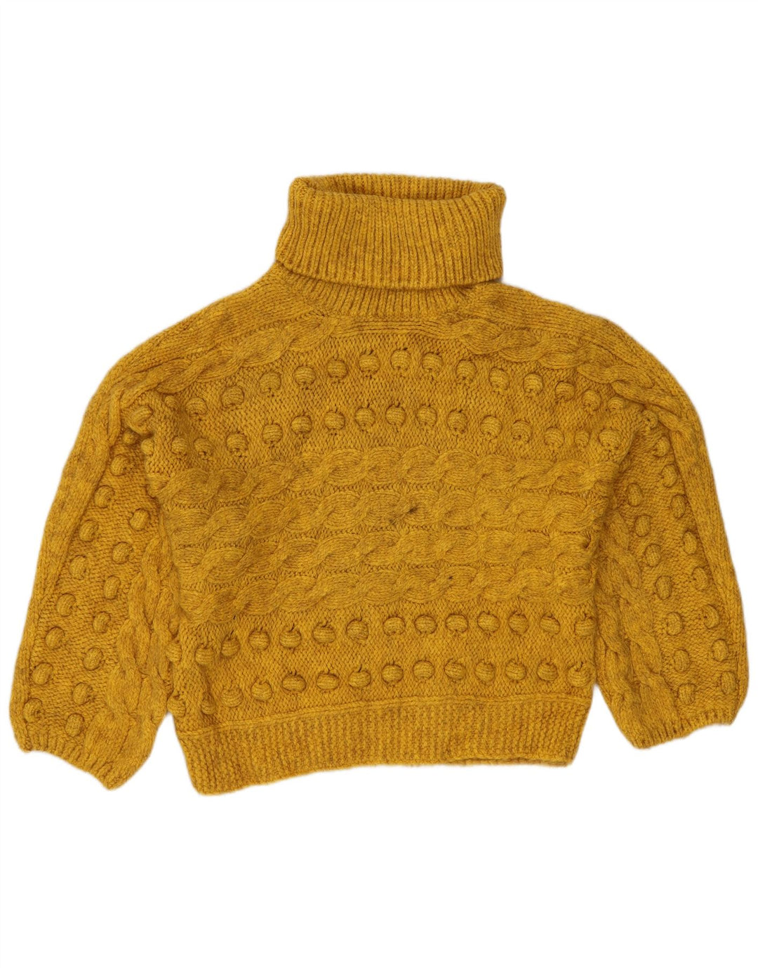 MARKS & SPENCER Damski sweter z okrągłym dekoltem, UK 10, mały, żółty