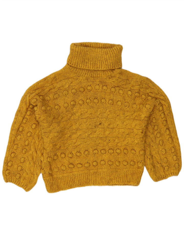 MARKS & SPENCER Damski sweter z okrągłym dekoltem, UK 10, mały, żółty