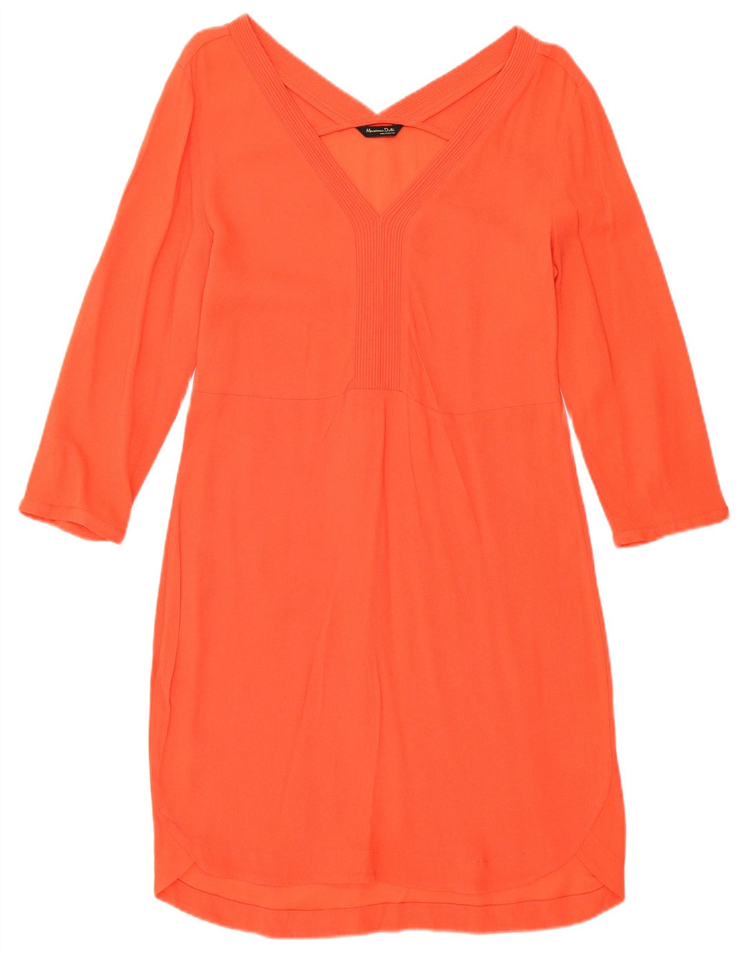 Sukienka damska Massimo Dutti z rękawem 3/4 UK 8, mała pomarańczowa