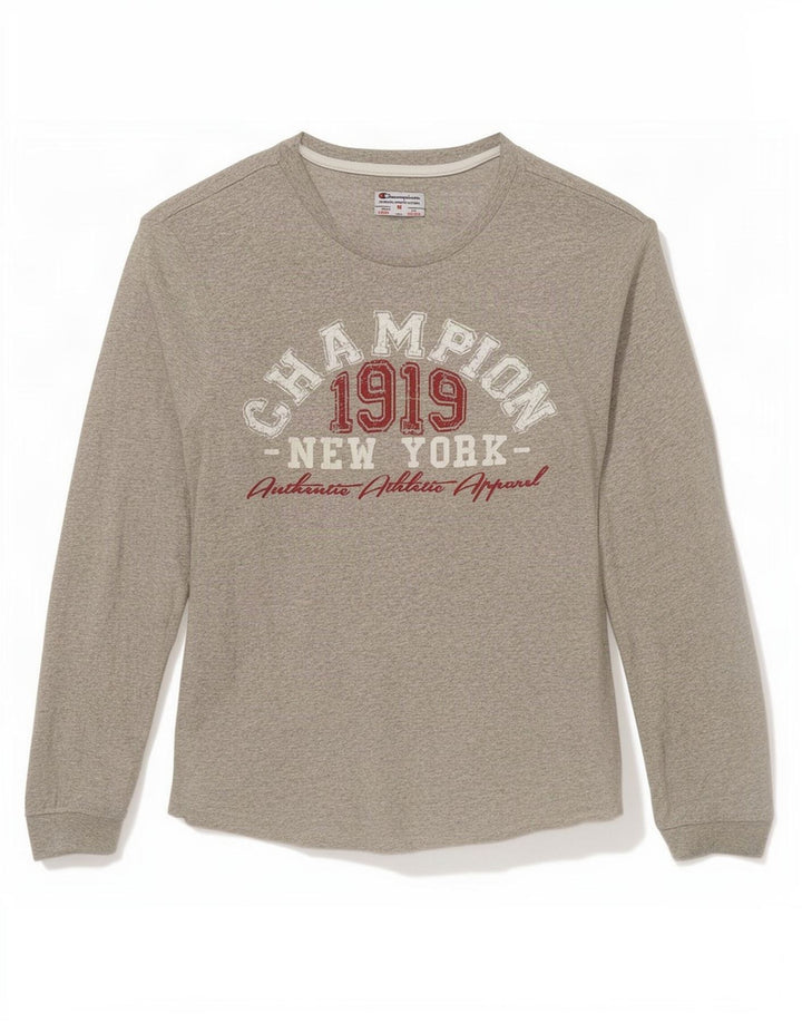Chłopięcy T-shirt z grafiką Champion, 9-10 lat, średnioszary, nakrapiany