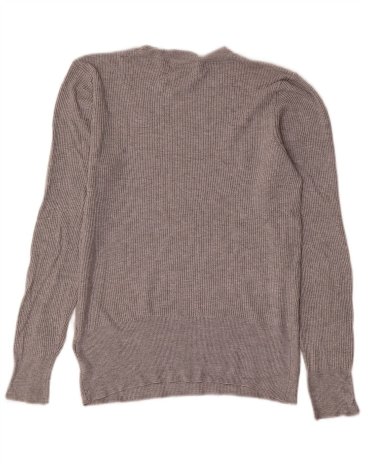 Sweter damski Marks & Spencer z okrągłym dekoltem, UK 12, średnioszara wiskoza