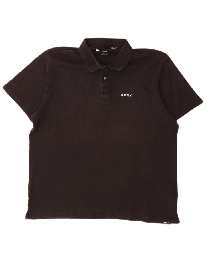 Męska koszulka polo Dkny, duża, czarna, bawełniana