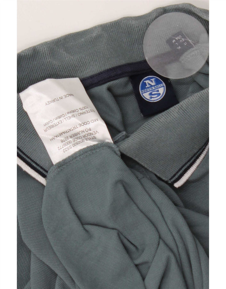 Męska koszulka polo North Sails, średnioszara, bawełniana