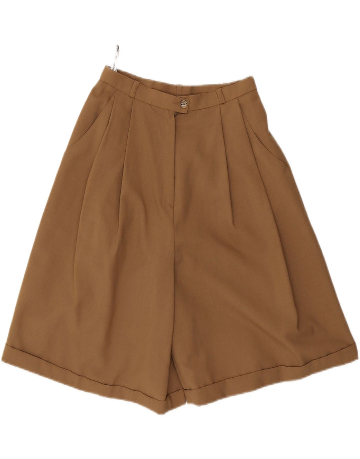 Damskie spodenki chino z wysokim stanem VINTAGE IT 36 XS W24 Brązowy poliester