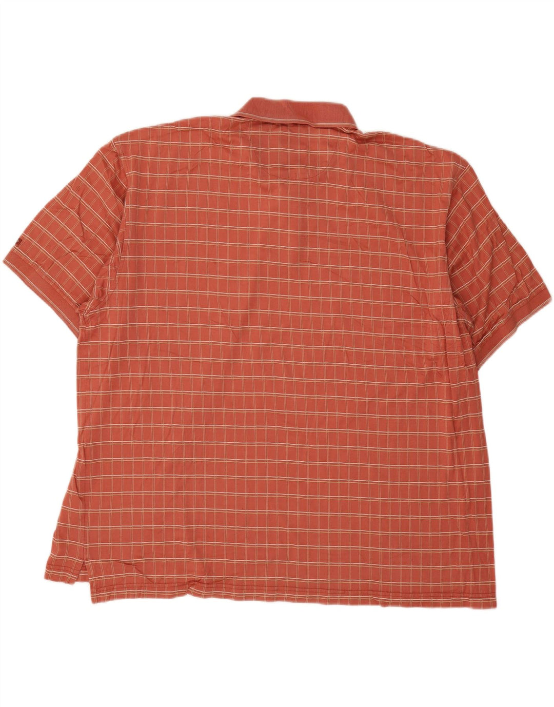 Męska koszulka polo Izod 2XL, bawełniana w pomarańczową kratkę