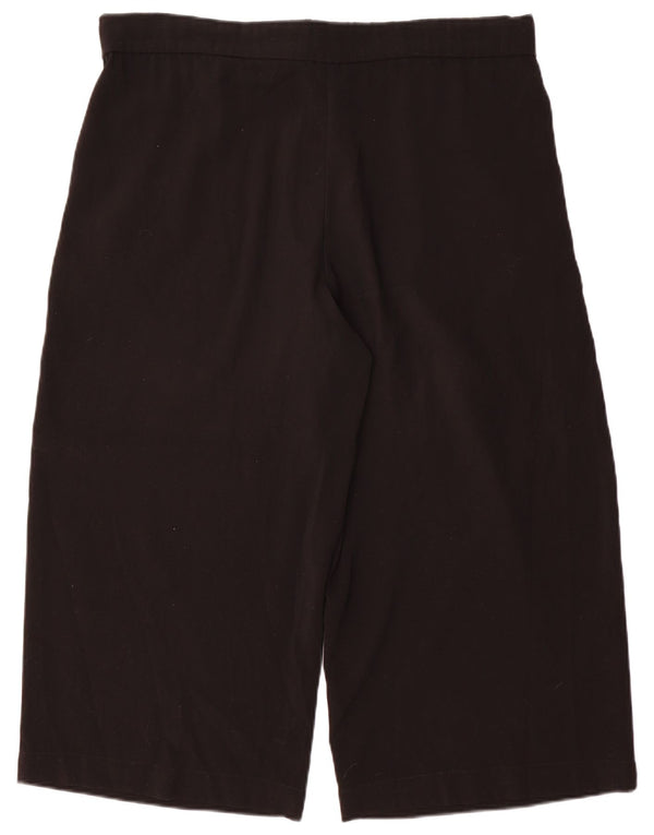 Damskie spodnie Capri z szerokimi nogawkami Zara Trafaluc, duże W30 L22, czarny poliester