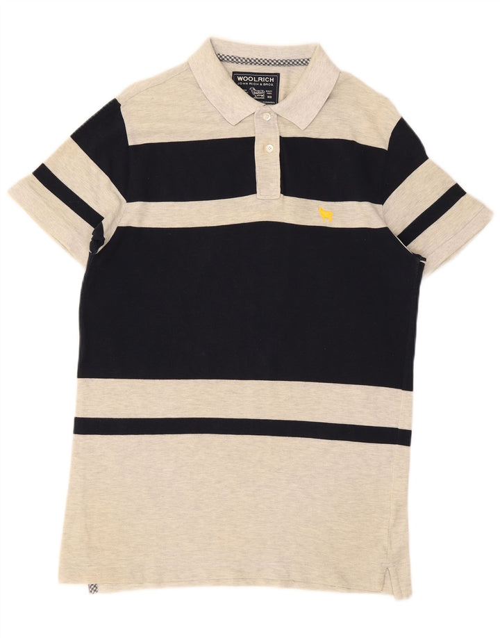 Męska koszulka polo Woolrich, bawełniana, w kolorze średniej szarości