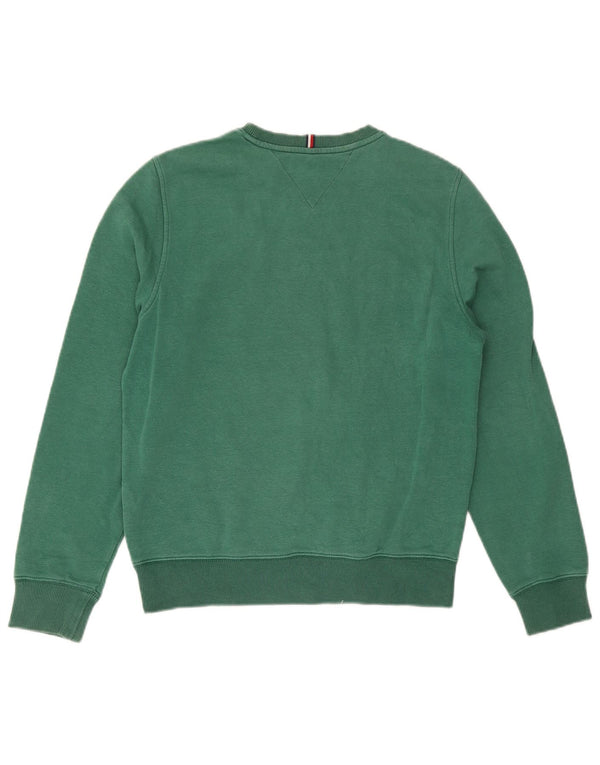 Męska bluza z grafiką Tommy Hilfiger, mała, zielona bawełna