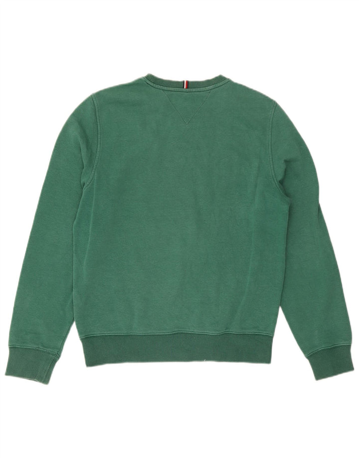 Męska bluza z grafiką Tommy Hilfiger, mała, zielona bawełna
