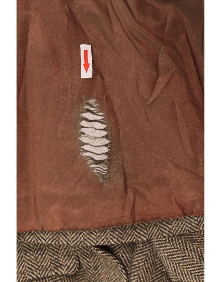 Damska marynarka vintage, UK 12, średnia zieleń w jodełkę