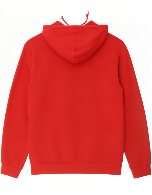 Adidas Męska bluza z kapturem, średnia czerwona, bawełniana