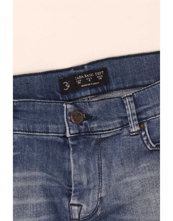 Damskie spodenki jeansowe Zara EU 38 Small W28 Niebieskie bawełniane