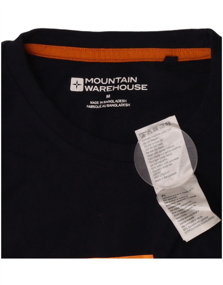 Męska koszulka z grafiką Mountain Warehouse, średnia, granatowa, bawełniana