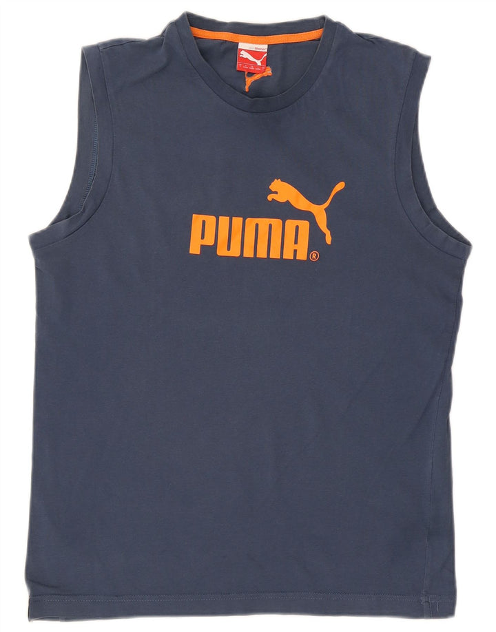 Męska kamizelka z grafiką Puma, duża, granatowa