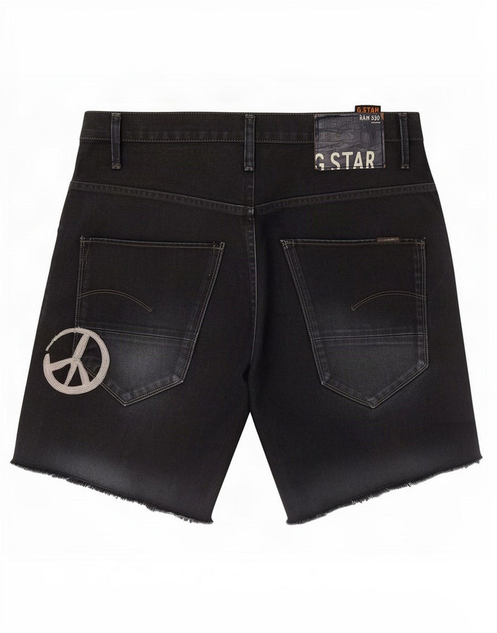 Męskie spodenki jeansowe G-Star Graphic W34, duże, czarne