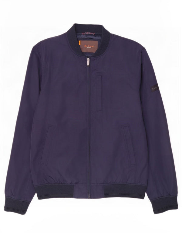 Męska kurtka bomberka Ben Sherman UK 40, duża granatowa, poliestrowa